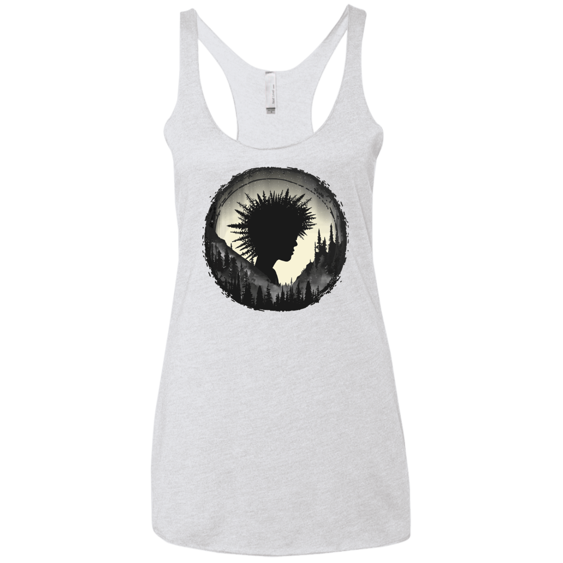 T-Shirts Heather White / X-Small Camp Hair Women's Triblend Racerback Tank