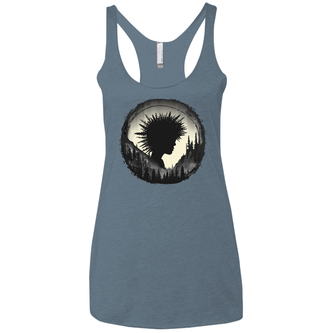 T-Shirts Indigo / X-Small Camp Hair Women's Triblend Racerback Tank