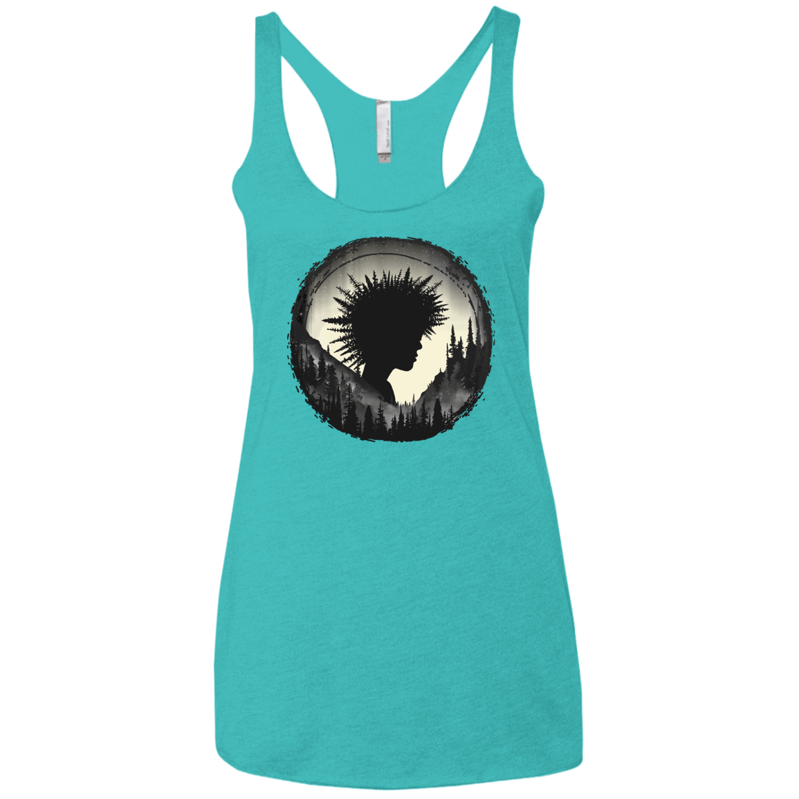 T-Shirts Tahiti Blue / X-Small Camp Hair Women's Triblend Racerback Tank