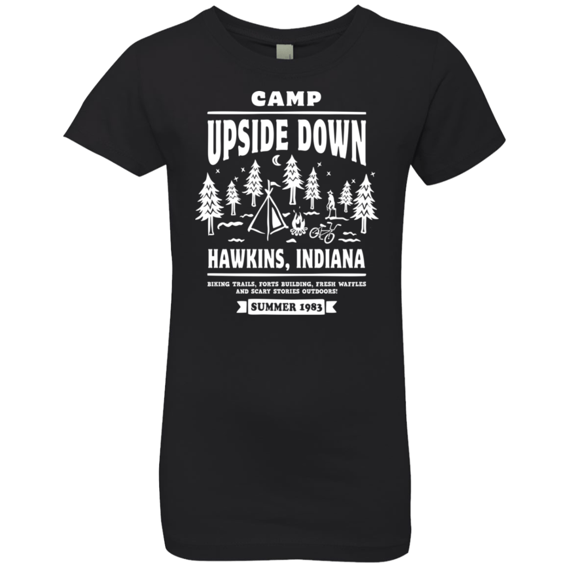 T-Shirts Black / YXS Camp Upside Down Girls Premium T-Shirt