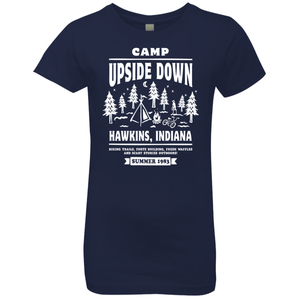 T-Shirts Midnight Navy / YXS Camp Upside Down Girls Premium T-Shirt