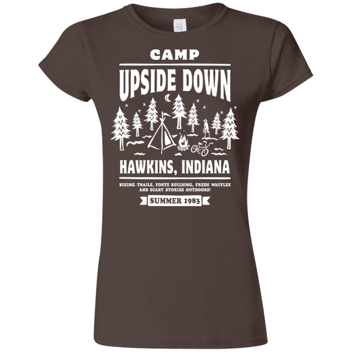 T-Shirts Dark Chocolate / S Camp Upside Down Junior Slimmer-Fit T-Shirt