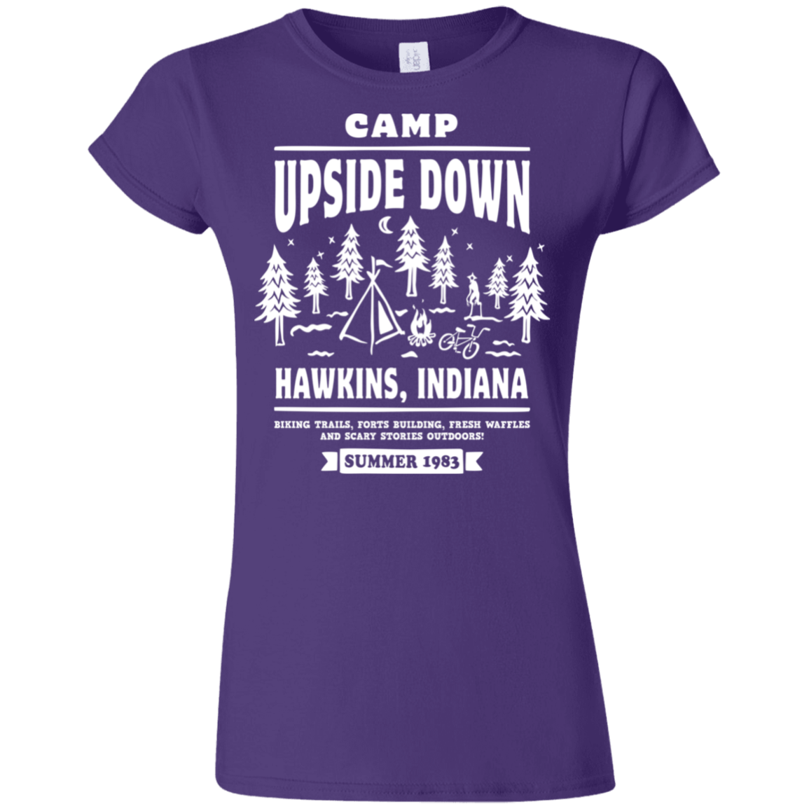 T-Shirts Purple / S Camp Upside Down Junior Slimmer-Fit T-Shirt