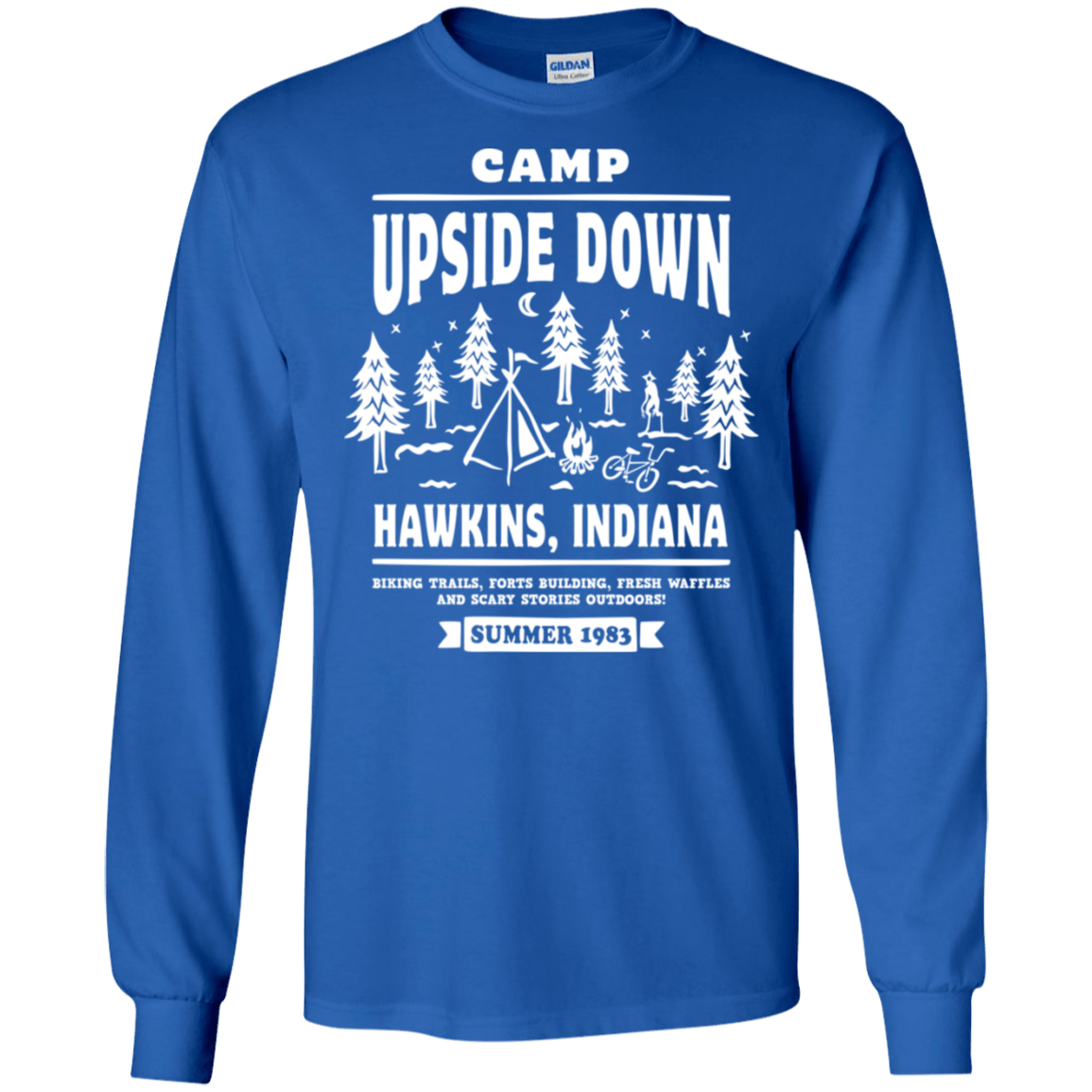 T-Shirts Royal / S Camp Upside Down Men's Long Sleeve T-Shirt