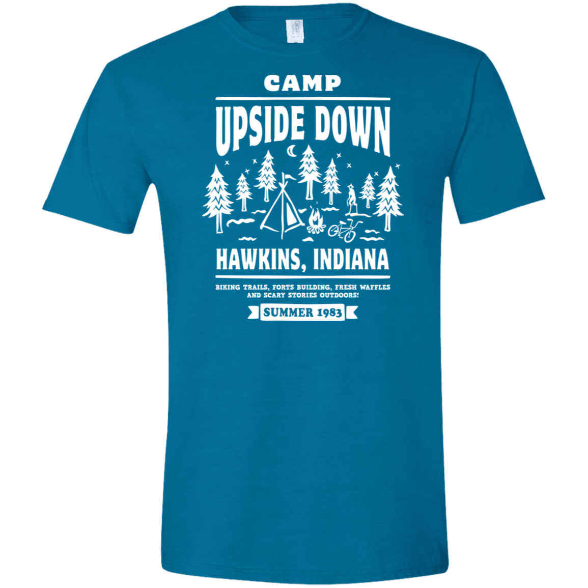 T-Shirts Antique Sapphire / S Camp Upside Down Men's Semi-Fitted Softstyle