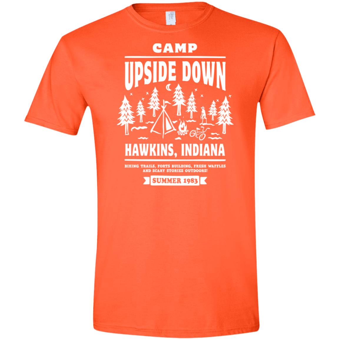 T-Shirts Orange / S Camp Upside Down Men's Semi-Fitted Softstyle