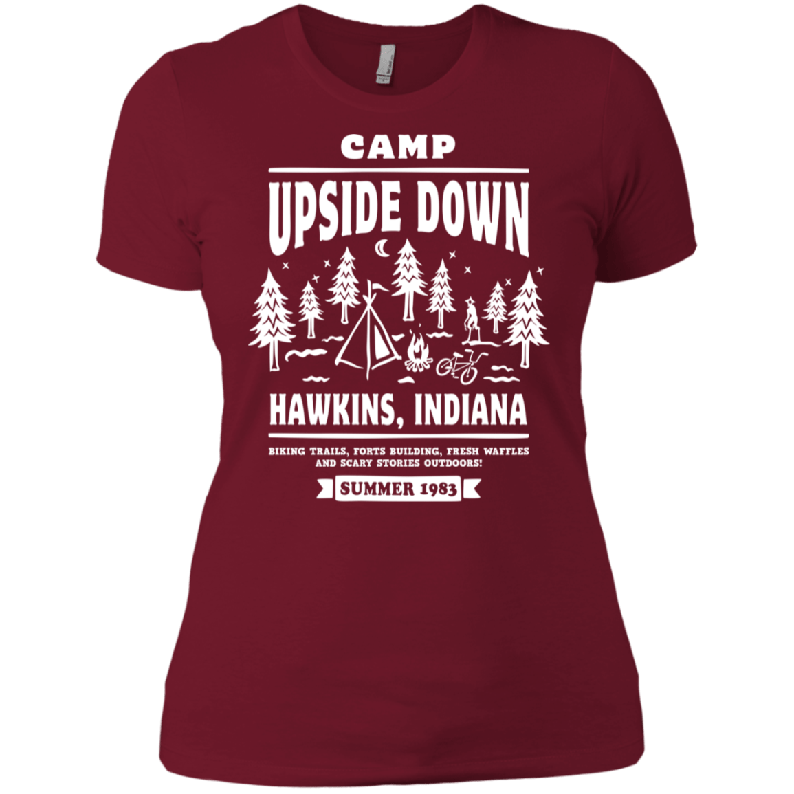 T-Shirts Scarlet / X-Small Camp Upside Down Women's Premium T-Shirt