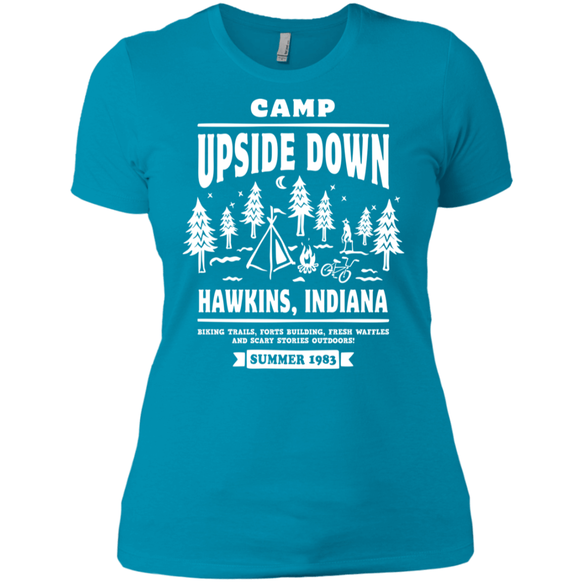T-Shirts Turquoise / X-Small Camp Upside Down Women's Premium T-Shirt