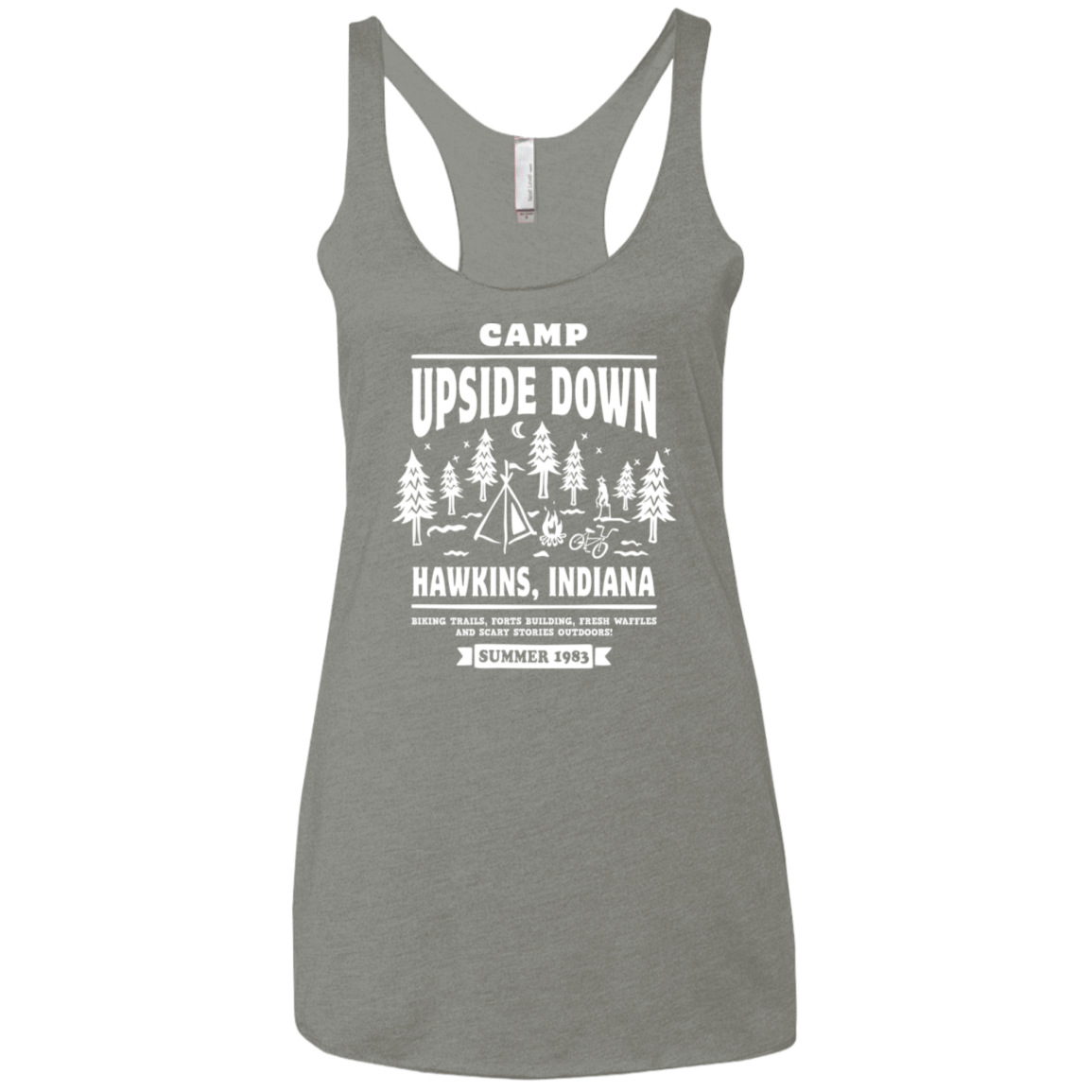 T-Shirts Venetian Grey / X-Small Camp Upside Down Women's Triblend Racerback Tank