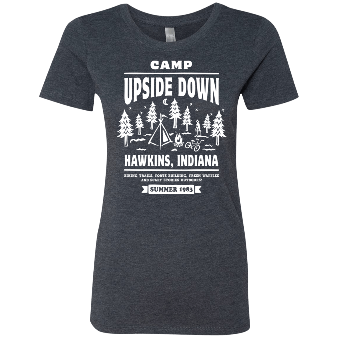 T-Shirts Vintage Navy / S Camp Upside Down Women's Triblend T-Shirt