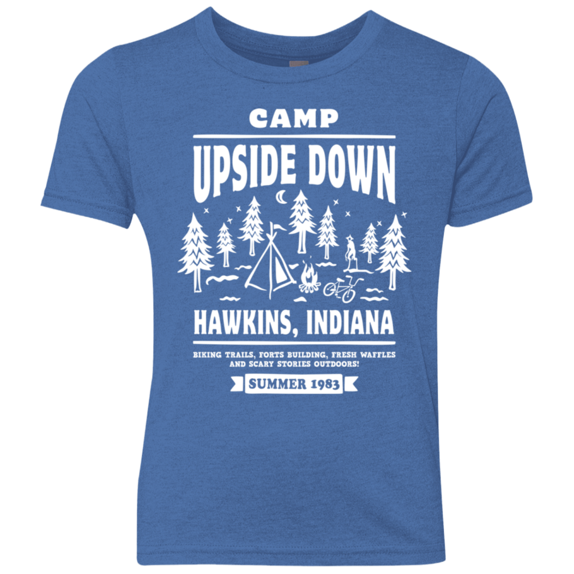 T-Shirts Vintage Royal / YXS Camp Upside Down Youth Triblend T-Shirt