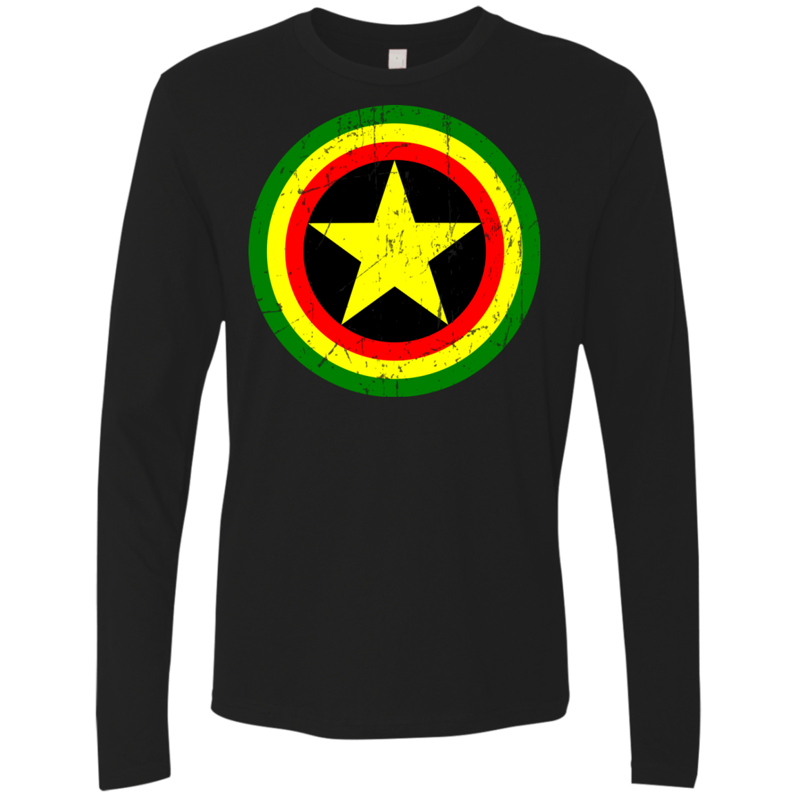 T-Shirts Black / Small Captain Rasta Men's Premium Long Sleeve