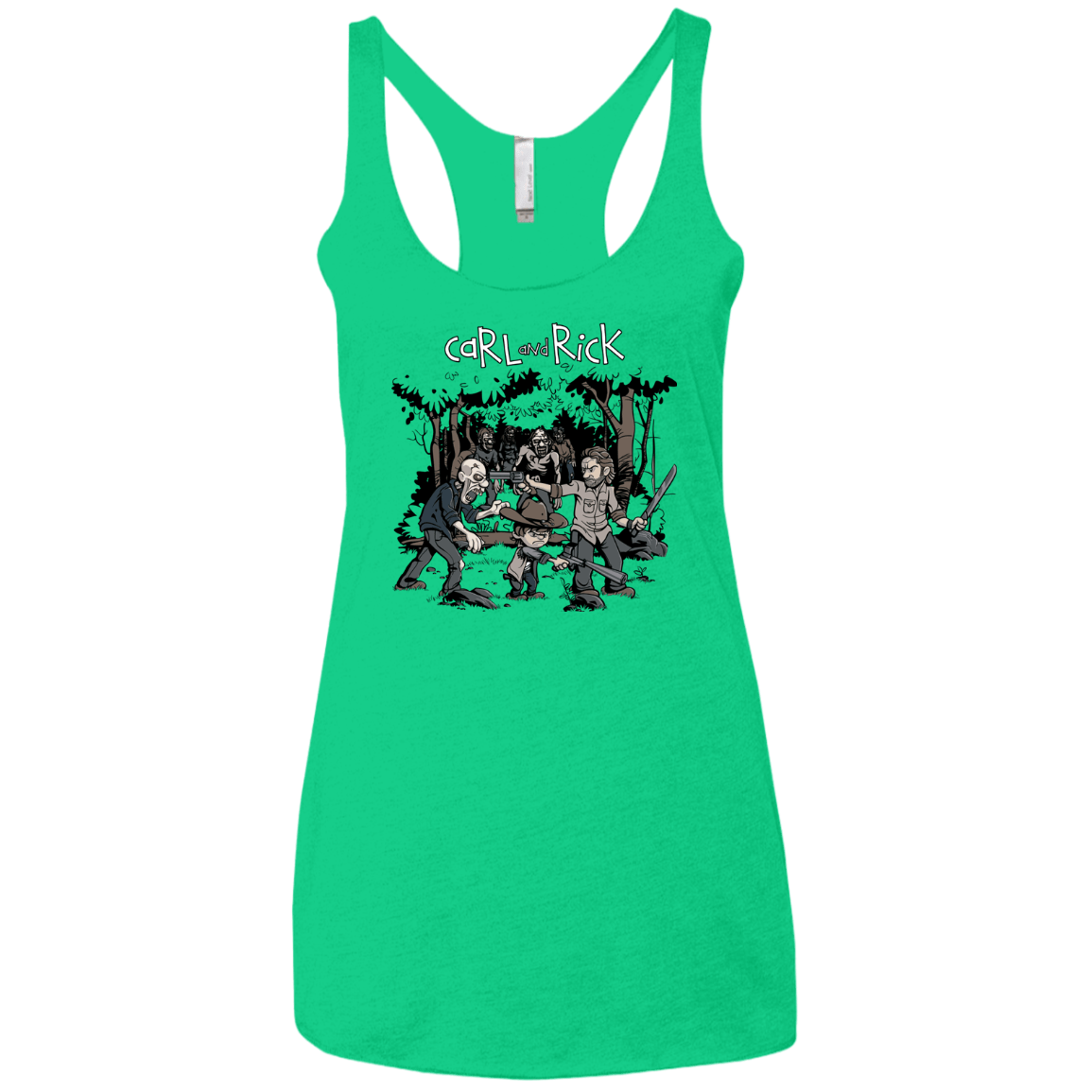 T-Shirts Envy / X-Small Carl & Rick Women's Triblend Racerback Tank