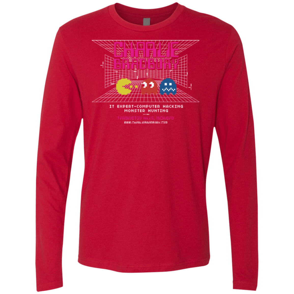 T-Shirts Red / Small Charlie Bradbury IT Men's Premium Long Sleeve