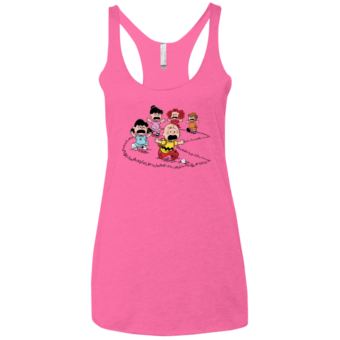 T-Shirts Vintage Pink / X-Small Charlie Pac Man Women's Triblend Racerback Tank