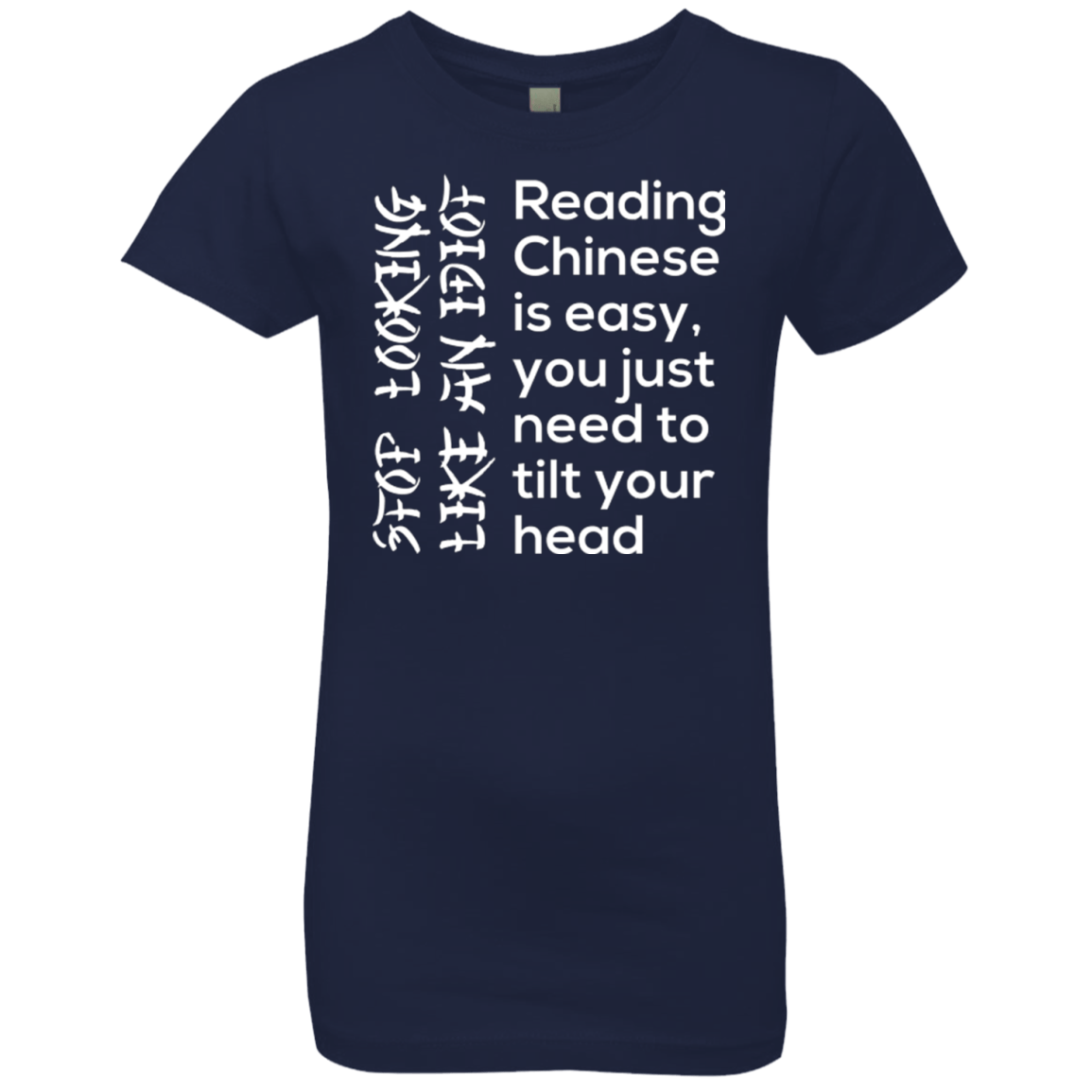 T-Shirts Midnight Navy / YXS Chinese Girls Premium T-Shirt