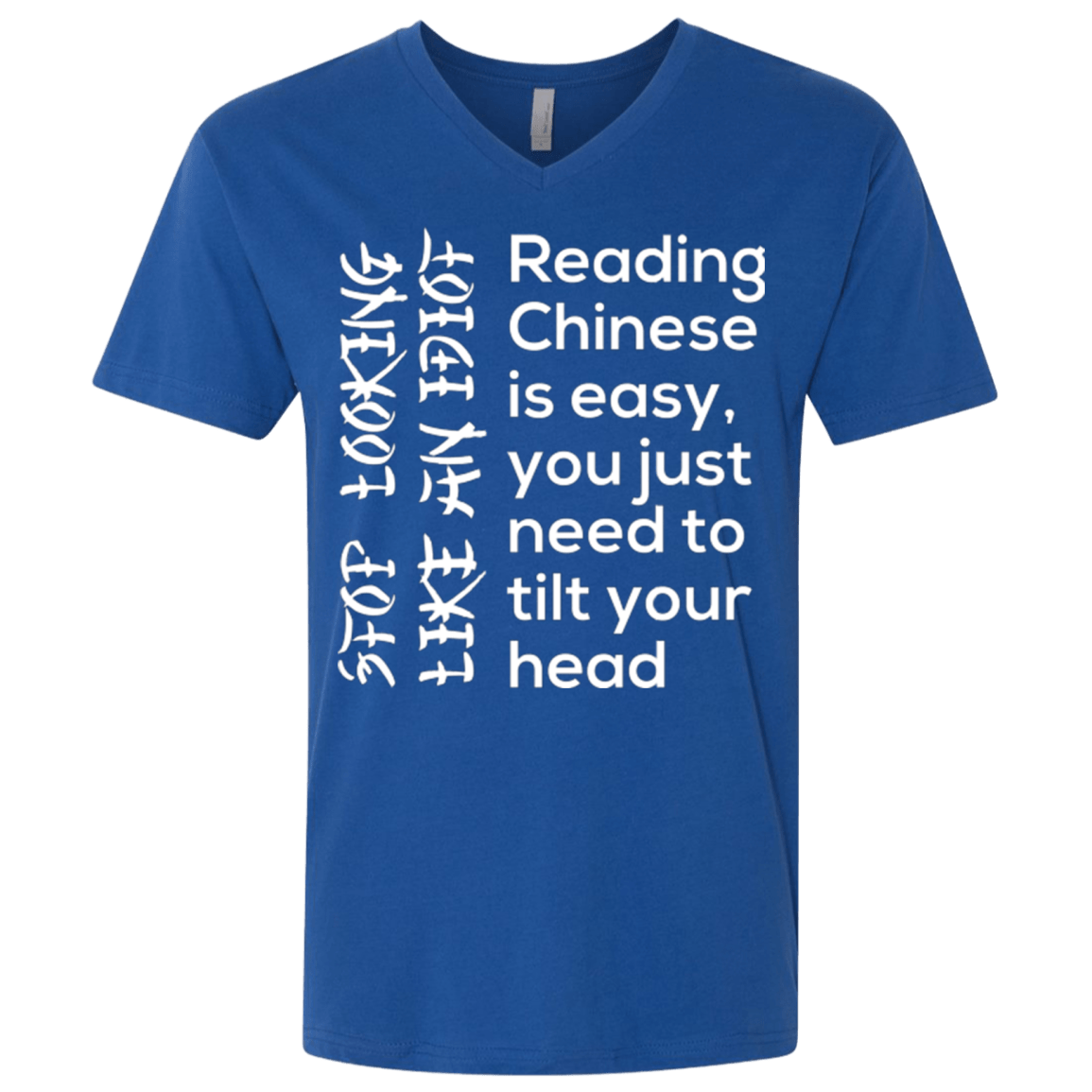 T-Shirts Royal / X-Small Chinese Men's Premium V-Neck