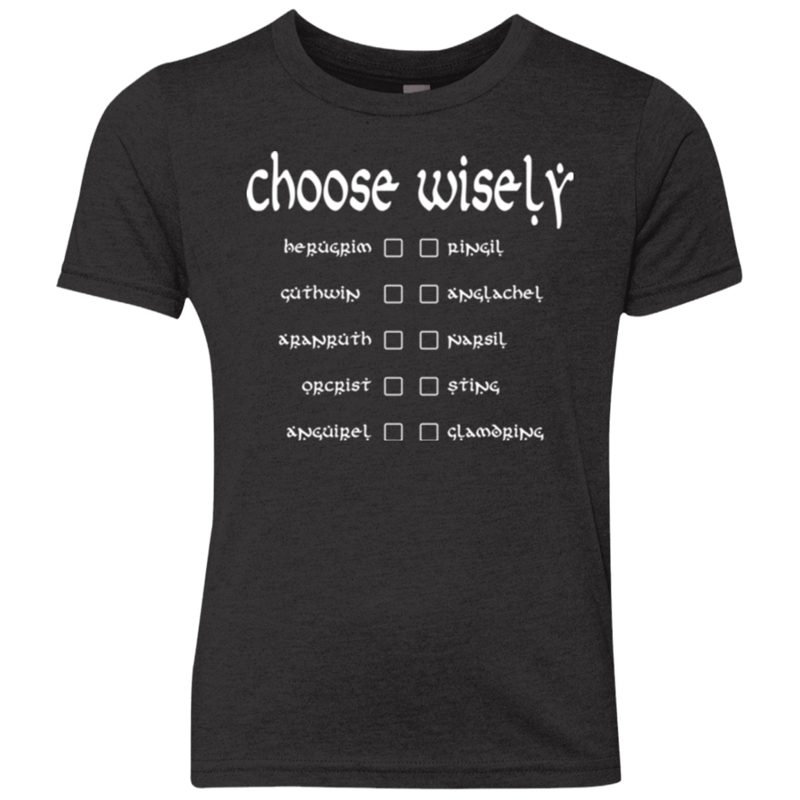 T-Shirts Vintage Black / YXS Choose wisely Youth Triblend T-Shirt