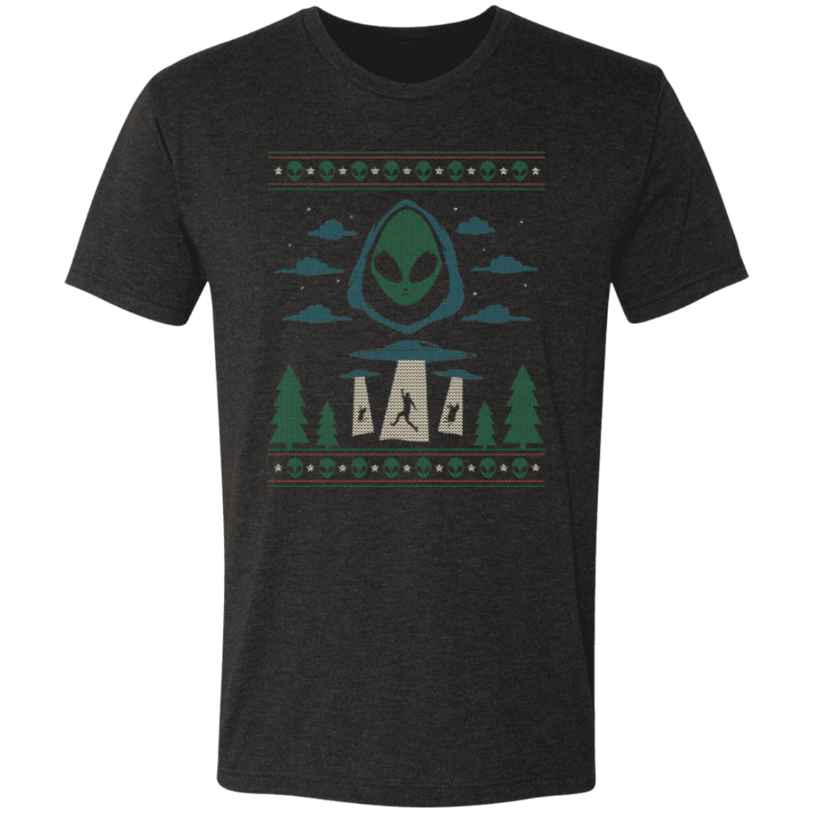 T-Shirts Vintage Black / S Christmas Abduction Men's Triblend T-Shirt