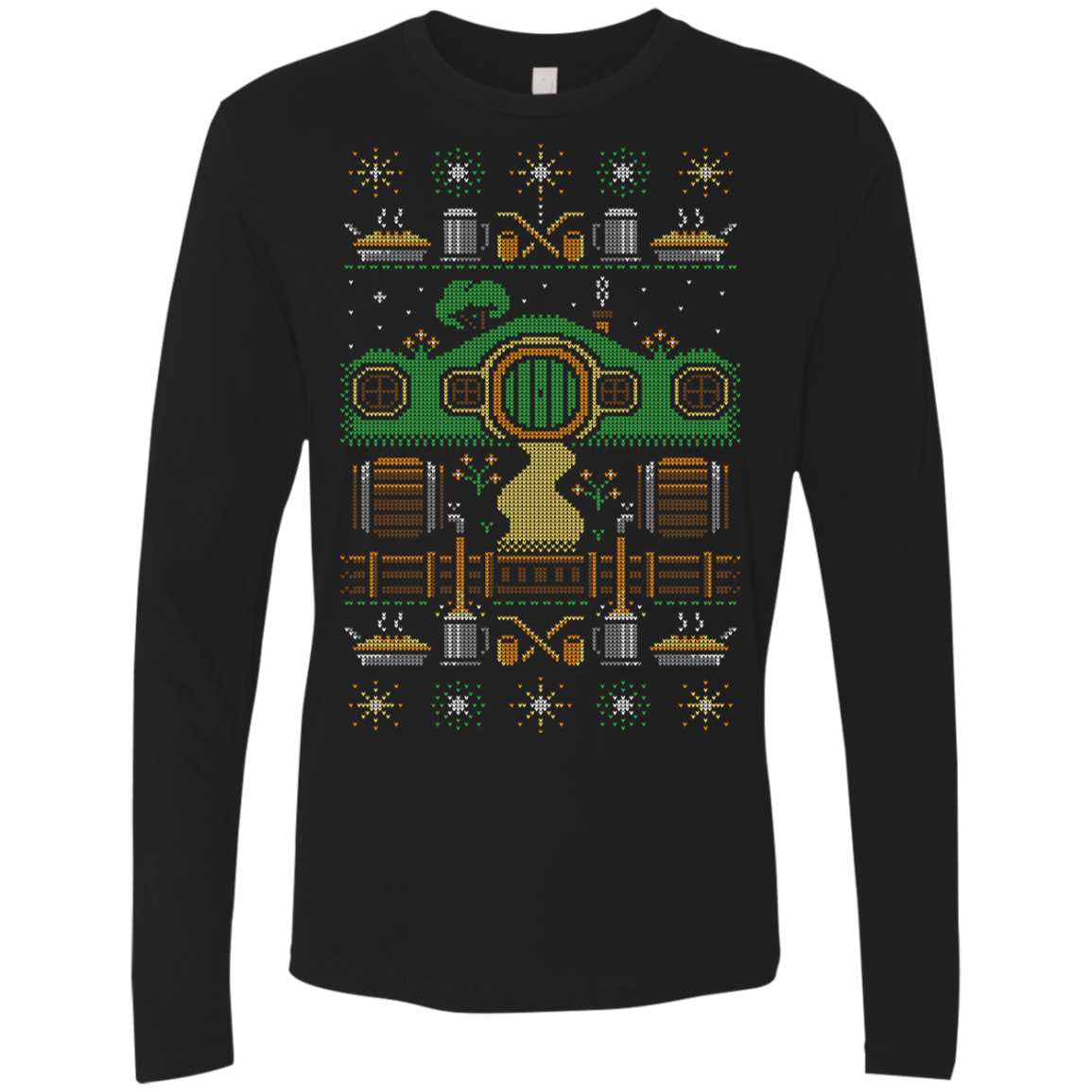 T-Shirts Black / Small Christmas Shire Men's Premium Long Sleeve