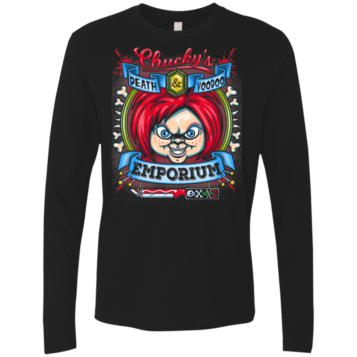 T-Shirts Black / S Chucky Crest Men's Premium Long Sleeve
