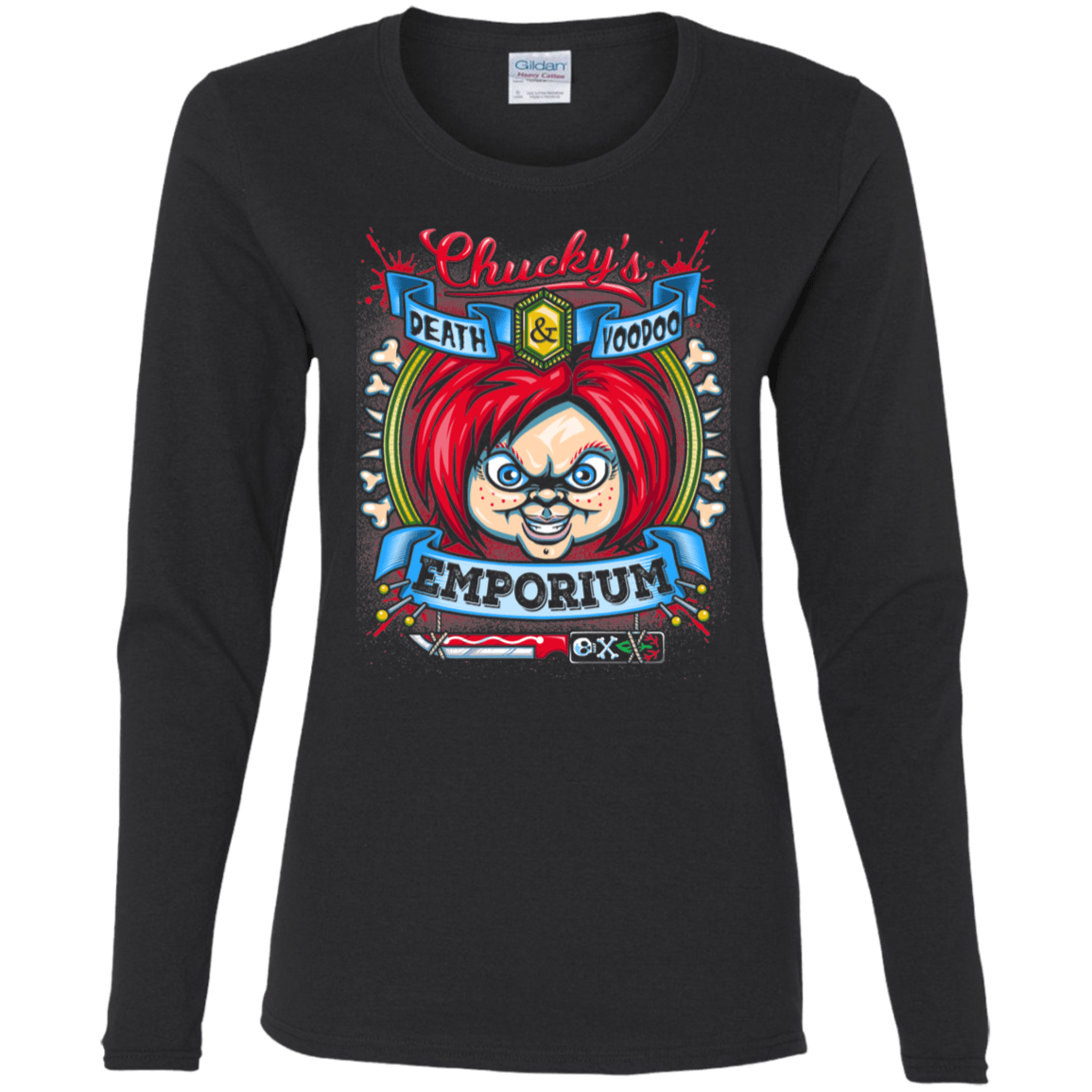 T-Shirts Black / S Chucky Crest Women's Long Sleeve T-Shirt