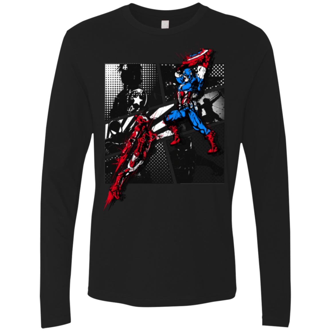 T-Shirts Black / Small CIVIL WAR Men's Premium Long Sleeve