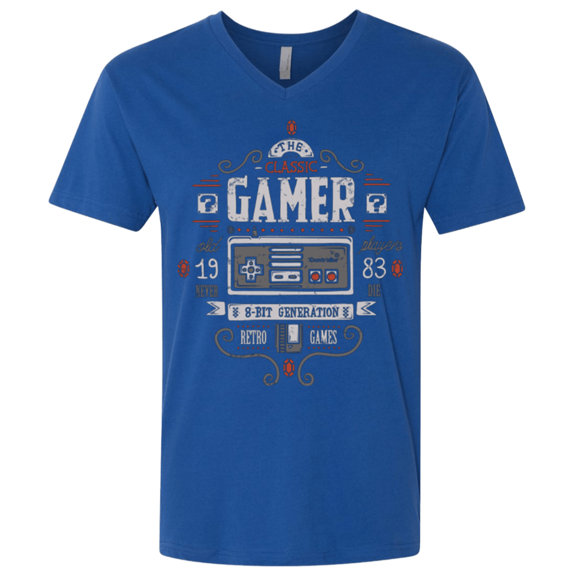 T-Shirts Royal / X-Small Classic Gamer Men's Premium V-Neck