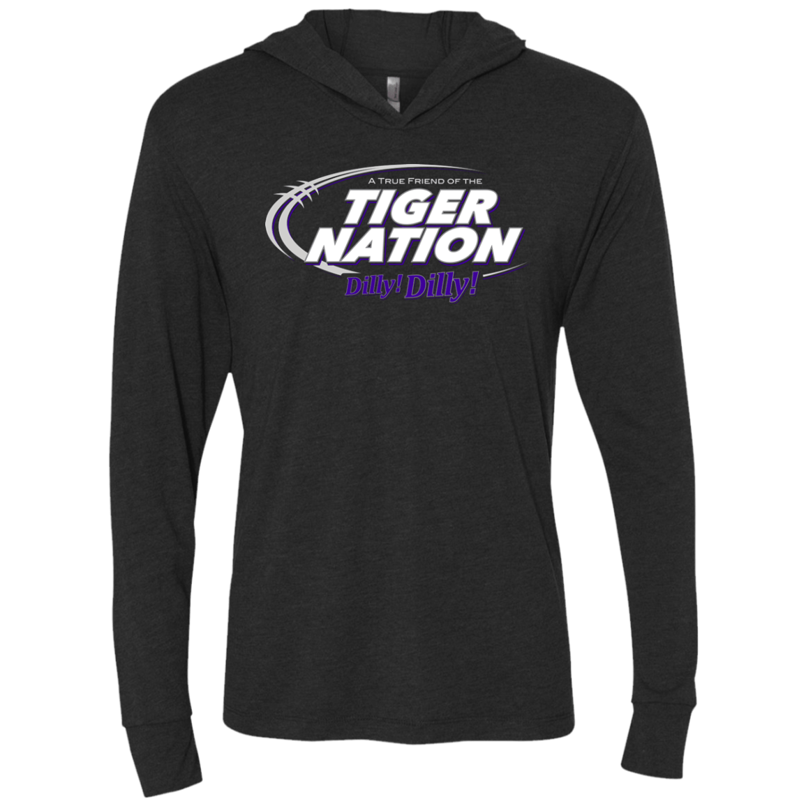 T-Shirts Vintage Black / X-Small Clemson Dilly Dilly Triblend Long Sleeve Hoodie Tee