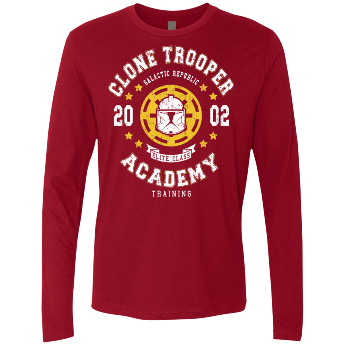 T-Shirts Cardinal / Small Clone Trooper Academy 02 Men's Premium Long Sleeve