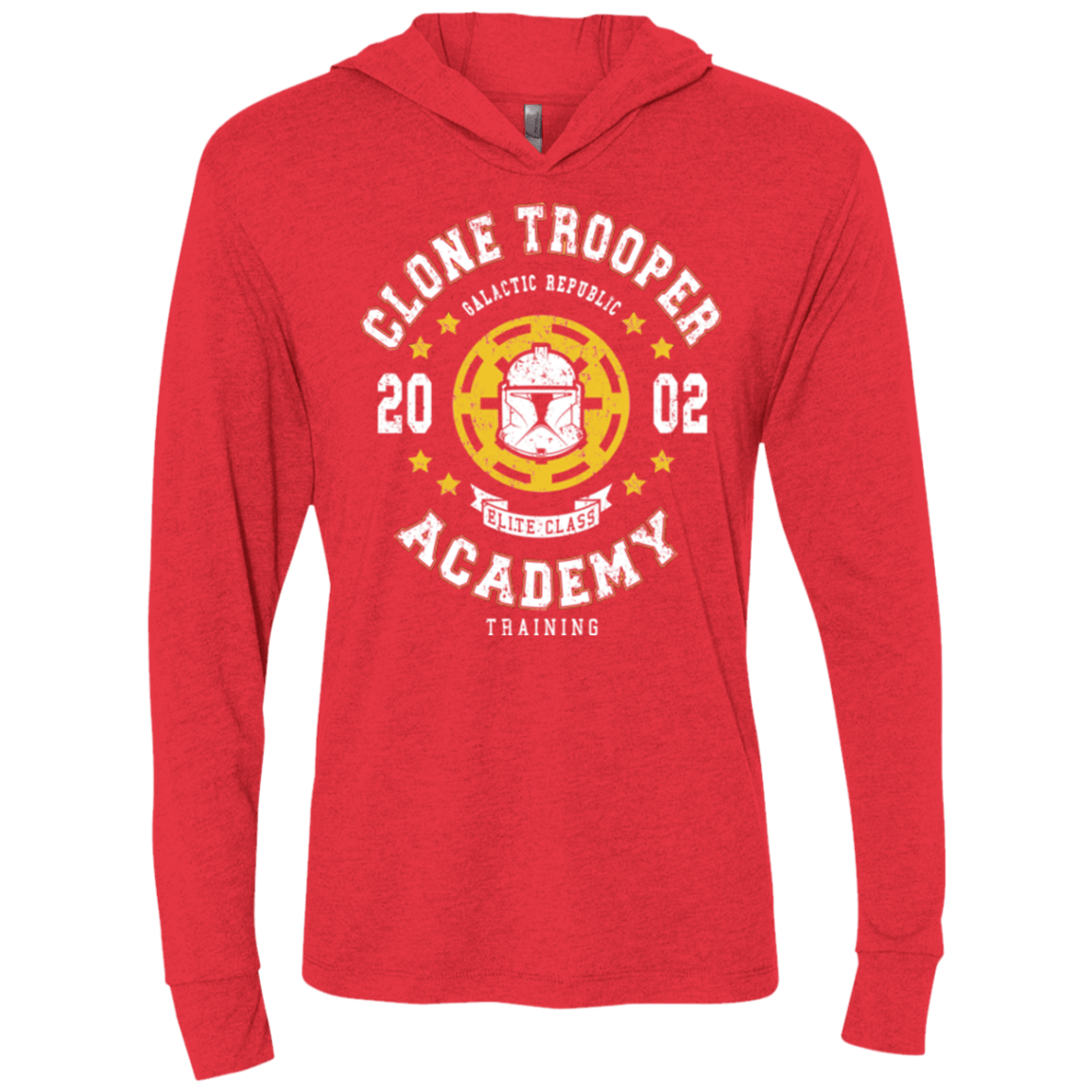 T-Shirts Vintage Red / X-Small Clone Trooper Academy 02 Triblend Long Sleeve Hoodie Tee