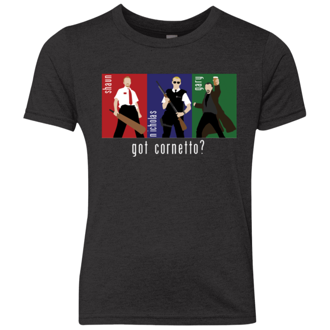 T-Shirts Vintage Black / YXS Cornetto Youth Triblend T-Shirt