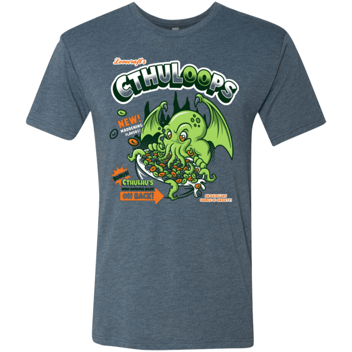 T-Shirts Indigo / Small Cthuloops Men's Triblend T-Shirt