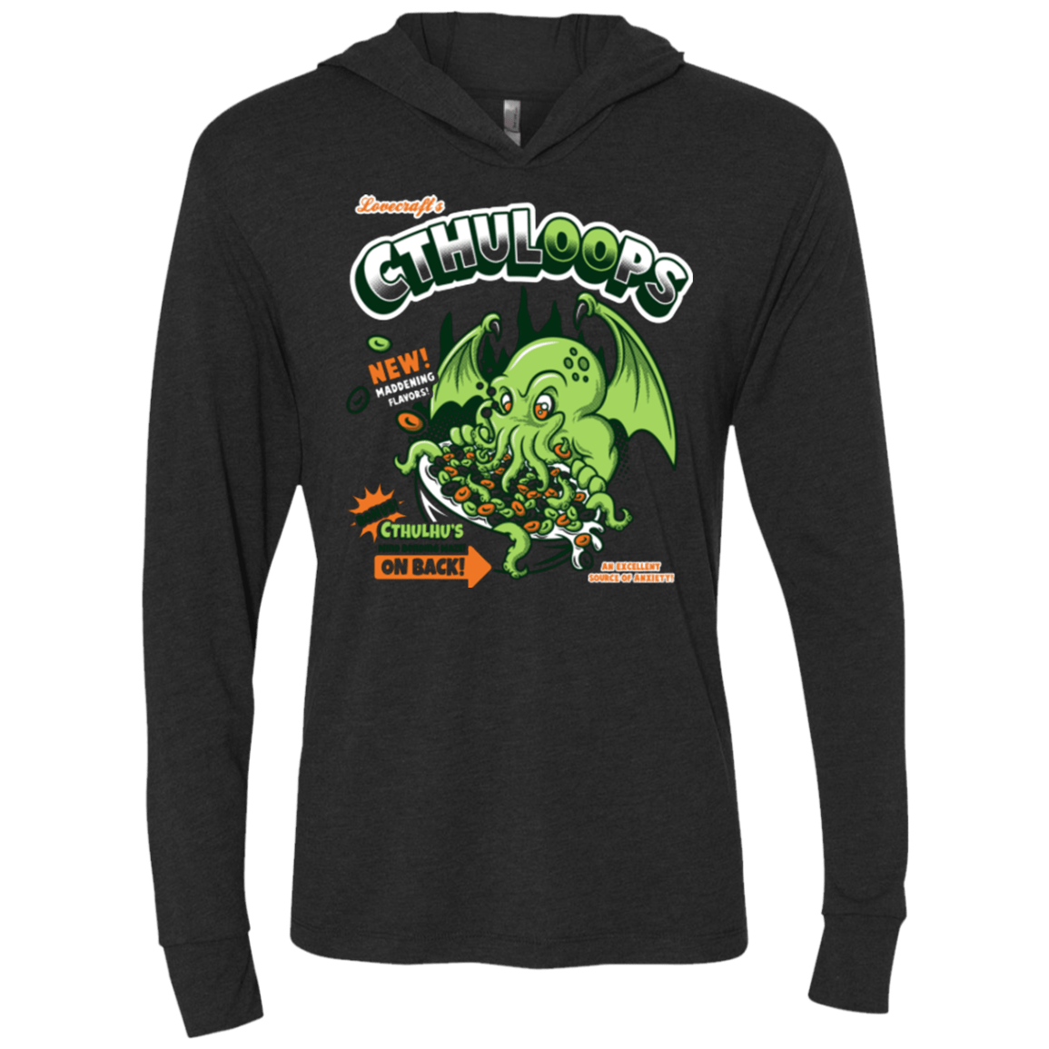 T-Shirts Vintage Black / X-Small Cthuloops Triblend Long Sleeve Hoodie Tee