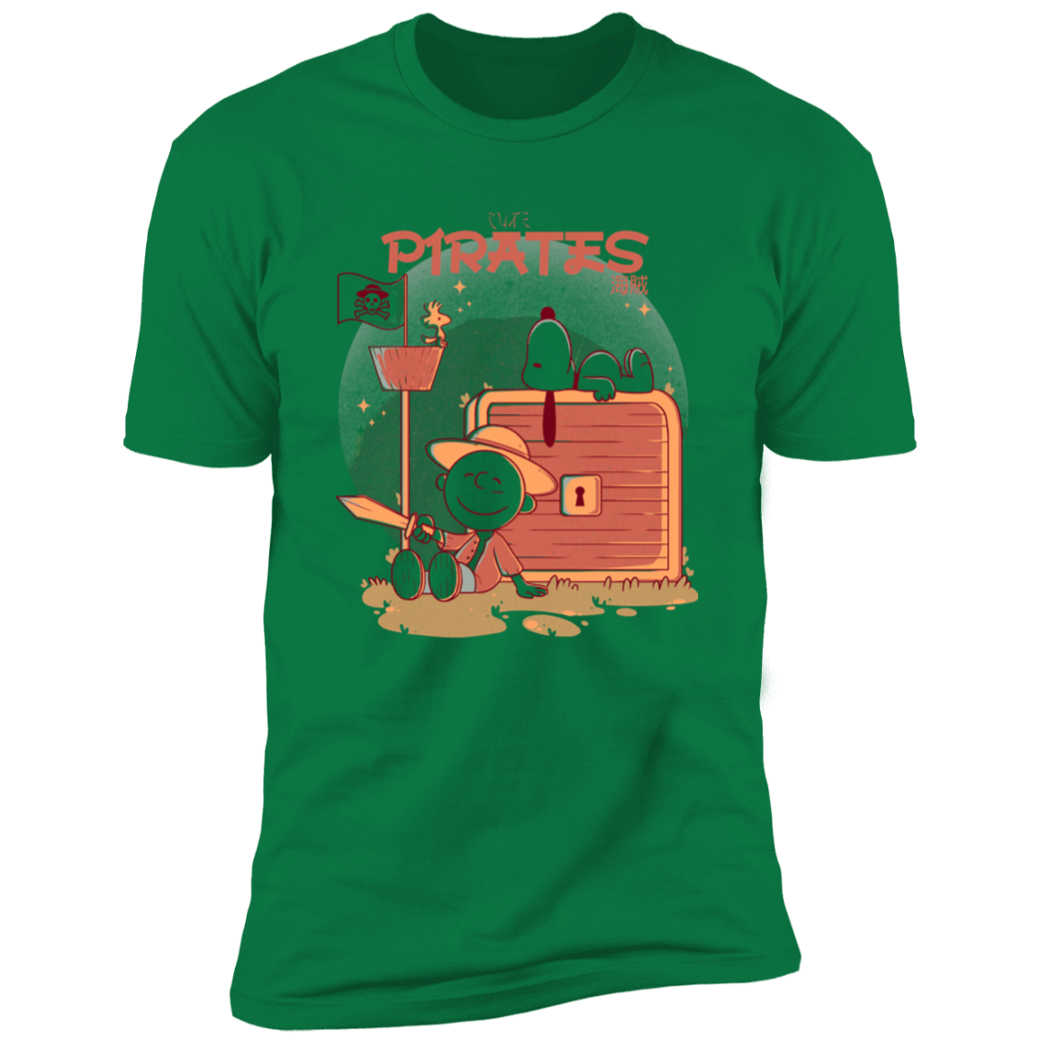 T-Shirts Kelly Green / S Cute Pirates Men's Premium T-Shirt