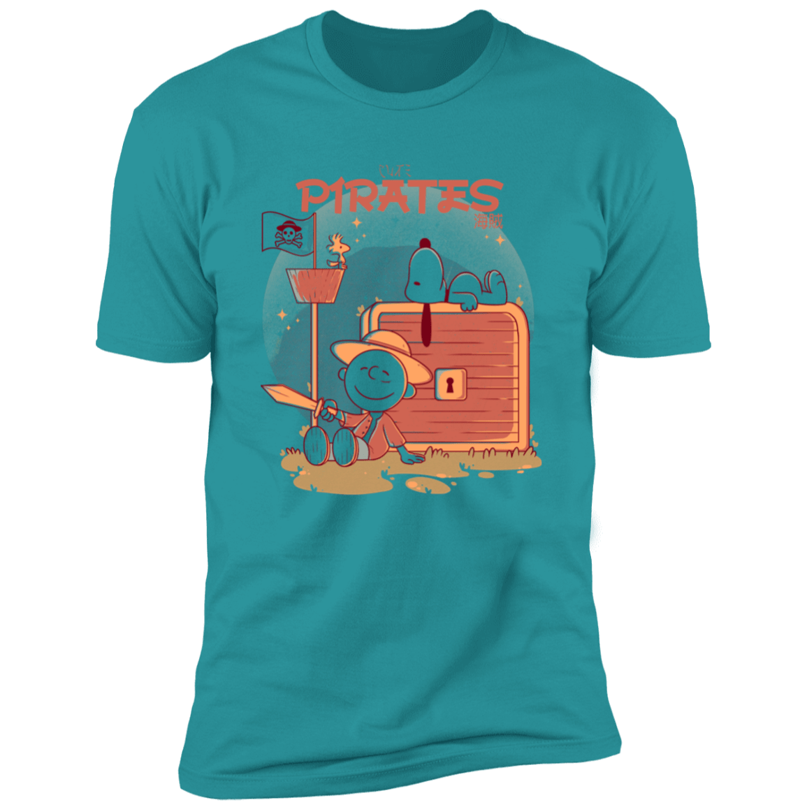 T-Shirts Tahiti Blue / S Cute Pirates Men's Premium T-Shirt