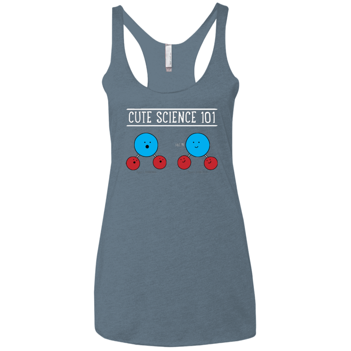 T-Shirts Indigo / X-Small Cute Science - Hydrophobic & Hydrophillic Women's Triblend Racerback Tank