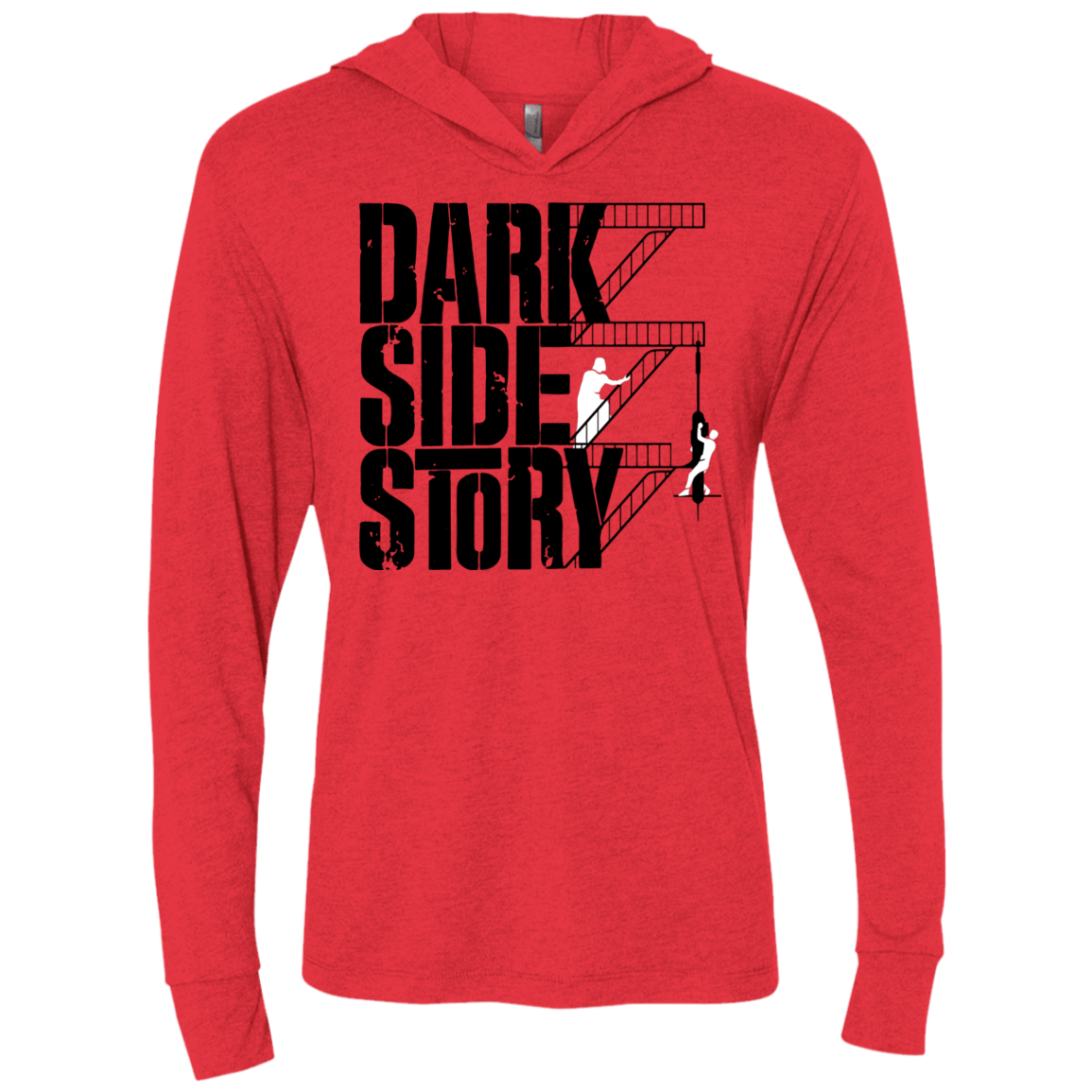 T-Shirts Vintage Red / X-Small DARKSIDE STORY Triblend Long Sleeve Hoodie Tee