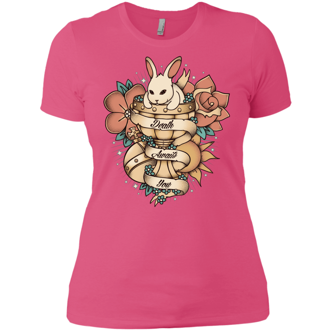 T-Shirts Hot Pink / X-Small Death Awaits You Women's Premium T-Shirt