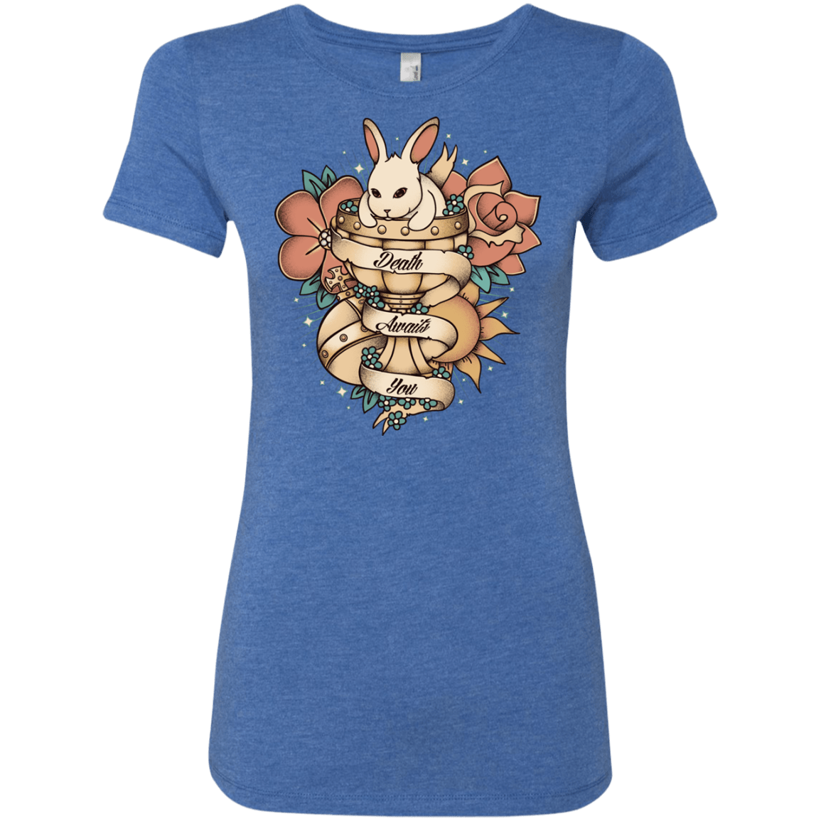 T-Shirts Vintage Royal / Small Death Awaits You Women's Triblend T-Shirt
