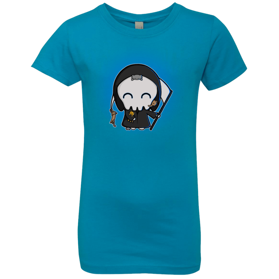 T-Shirts Turquoise / YXS Death Loves Cats Girls Premium T-Shirt