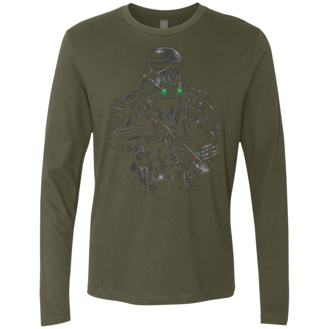 T-Shirts Military Green / Small Death Trooper Men's Premium Long Sleeve