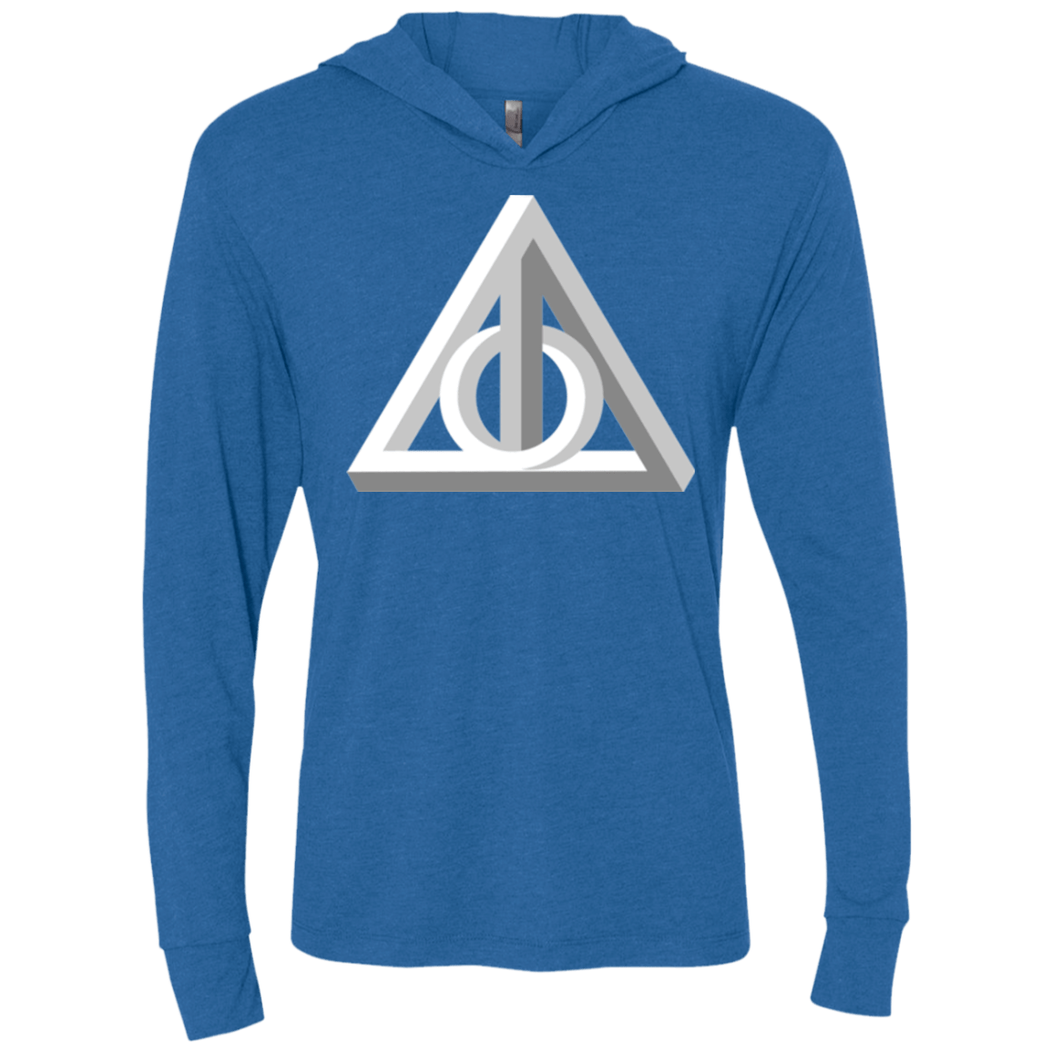 T-Shirts Vintage Royal / X-Small Deathly Impossible Hallows Triblend Long Sleeve Hoodie Tee