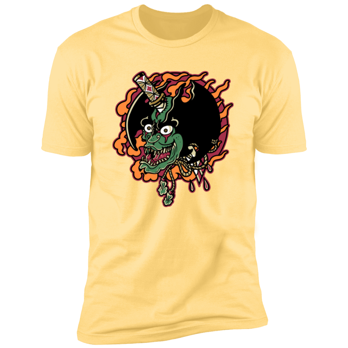 T-Shirts Banana Cream / S Debiruman Tatu Men's Premium T-Shirt