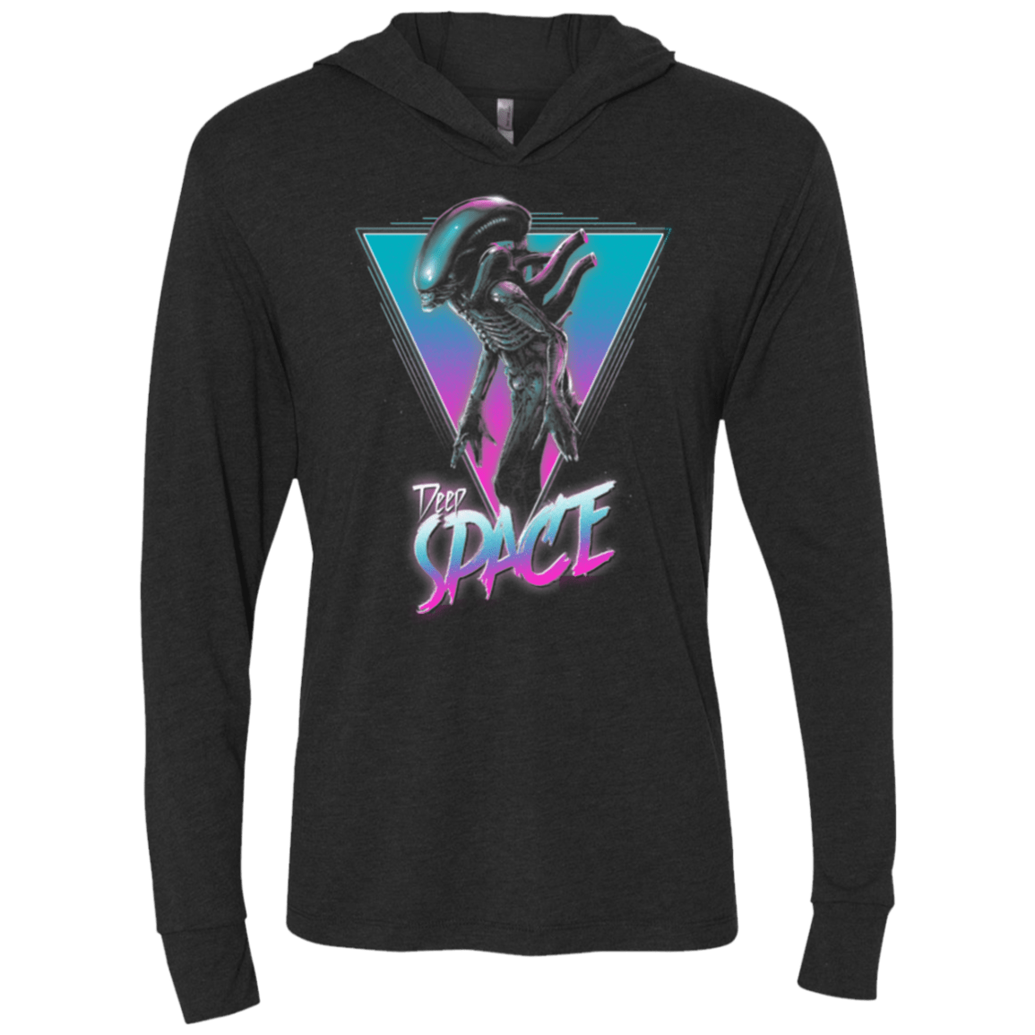 T-Shirts Vintage Black / X-Small Deep Space Triblend Long Sleeve Hoodie Tee