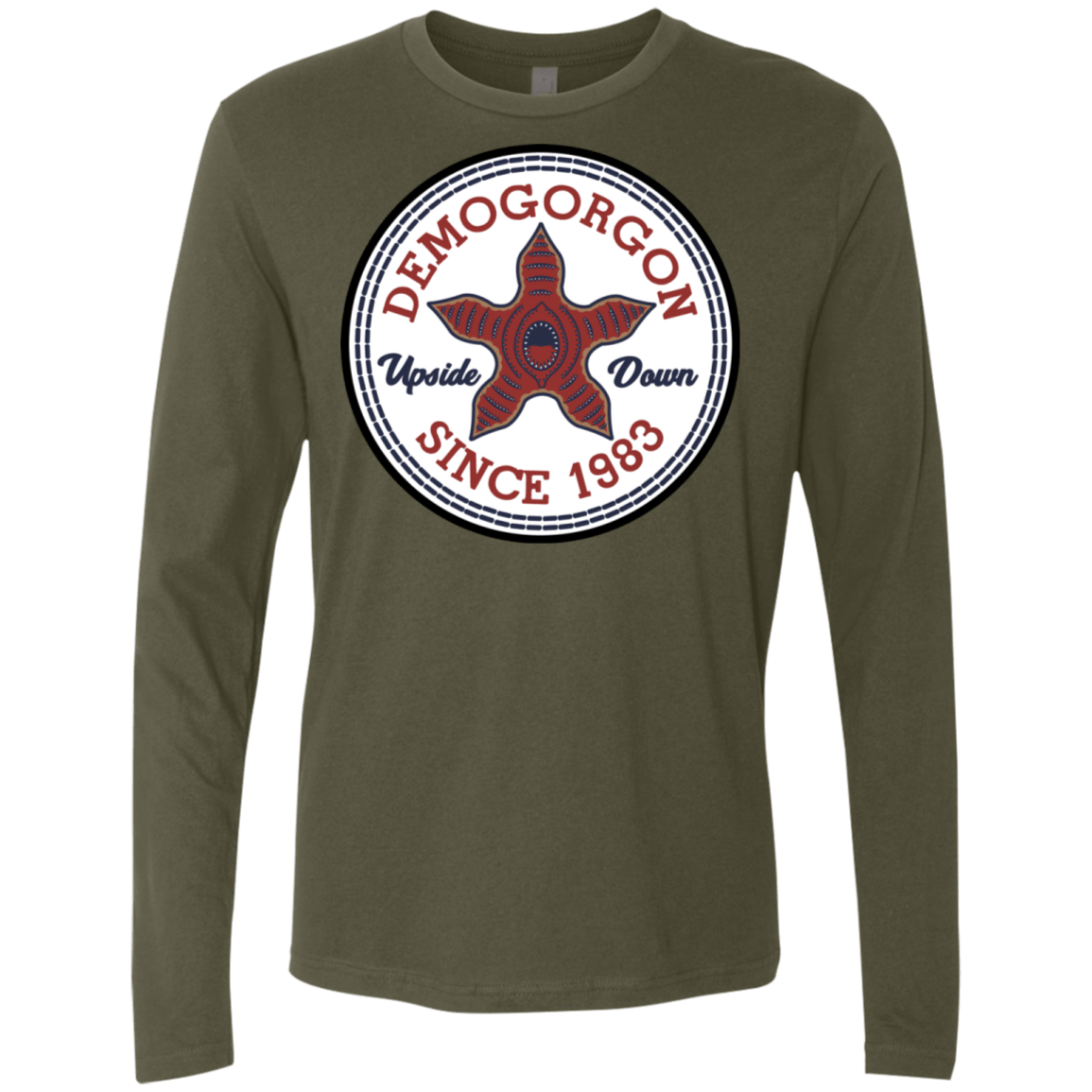 T-Shirts Military Green / S Demogorgon Men's Premium Long Sleeve
