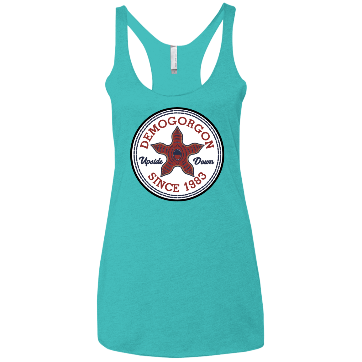 T-Shirts Tahiti Blue / X-Small Demogorgon Women's Triblend Racerback Tank