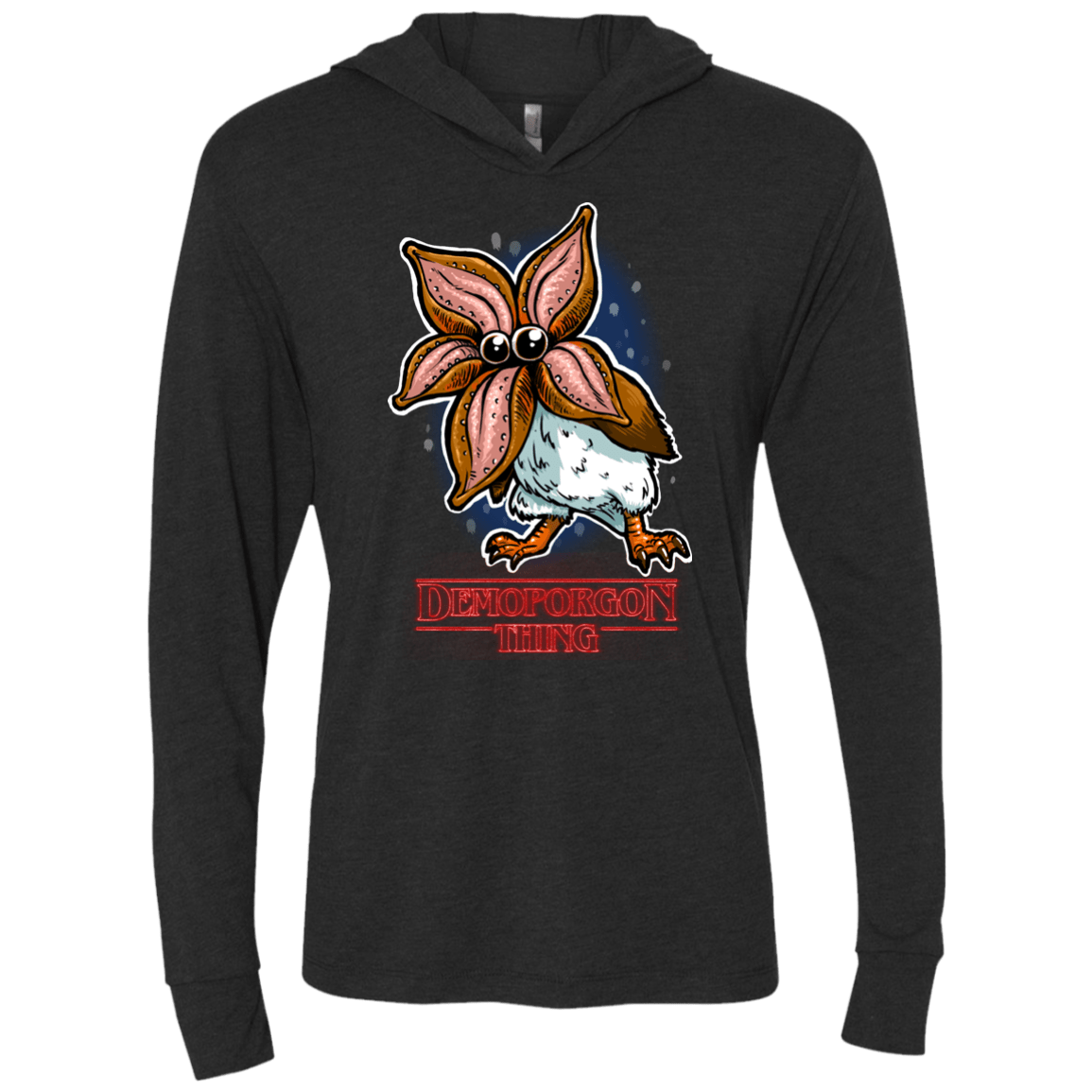 T-Shirts Vintage Black / X-Small Demoporgon Triblend Long Sleeve Hoodie Tee