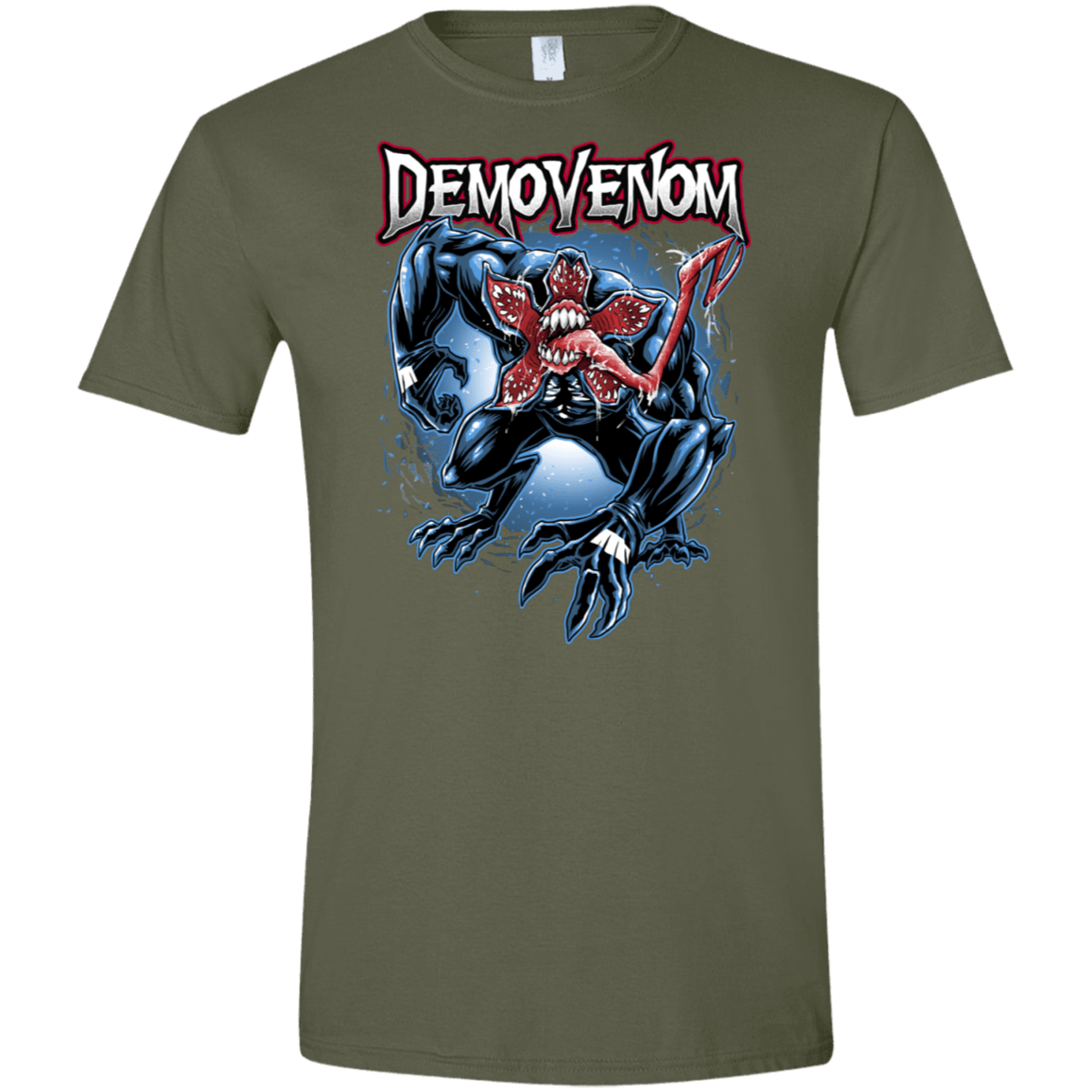 T-Shirts Military Green / S Demovenom Men's Semi-Fitted Softstyle