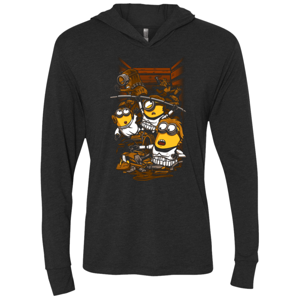 T-Shirts Vintage Black / X-Small Despicable Rebels Triblend Long Sleeve Hoodie Tee